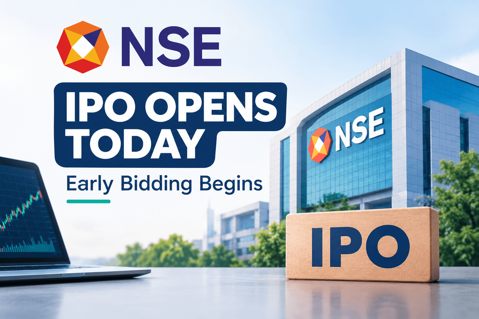 NSE IPO Launches Today: Initial Bidding Kicks Off for ₹22,569 Crore Offering – IPO GMP News